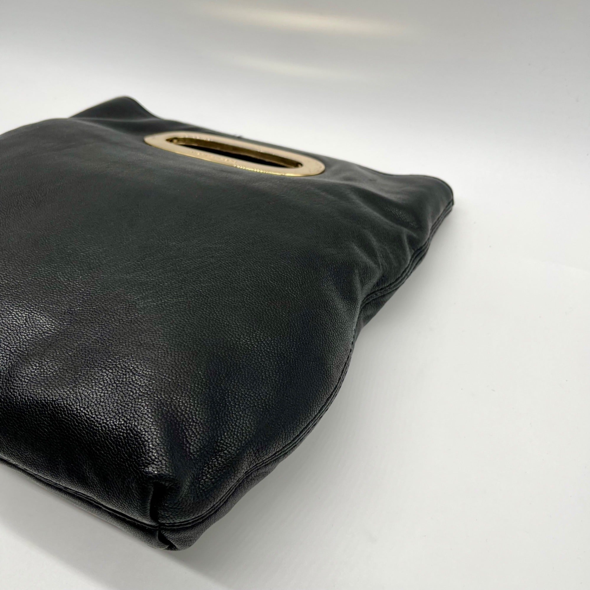 Michael Kors Black Leather Berkley Clutch
