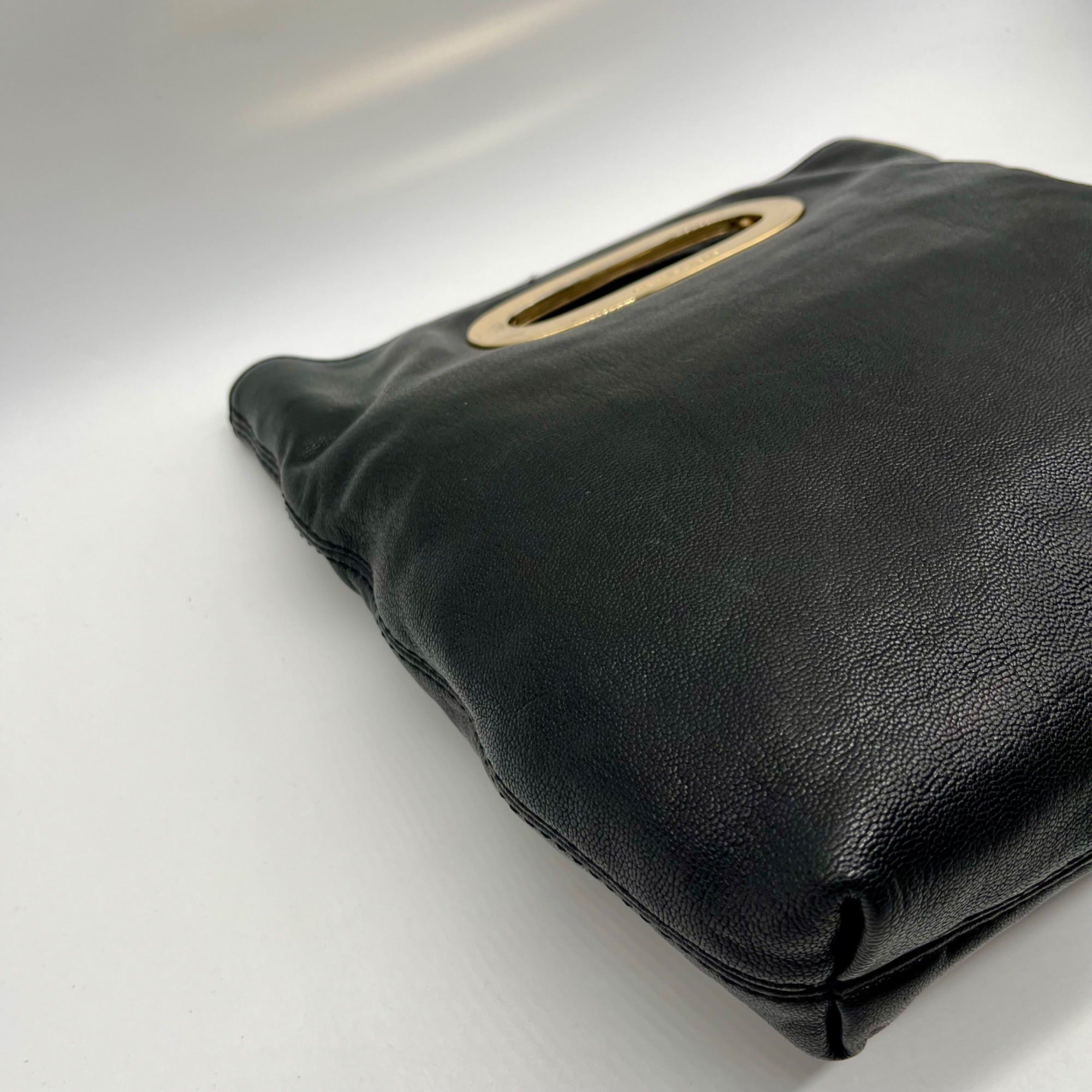 Michael Kors Black Leather Berkley Clutch