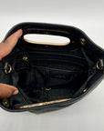 Michael Kors Black Leather Berkley Clutch