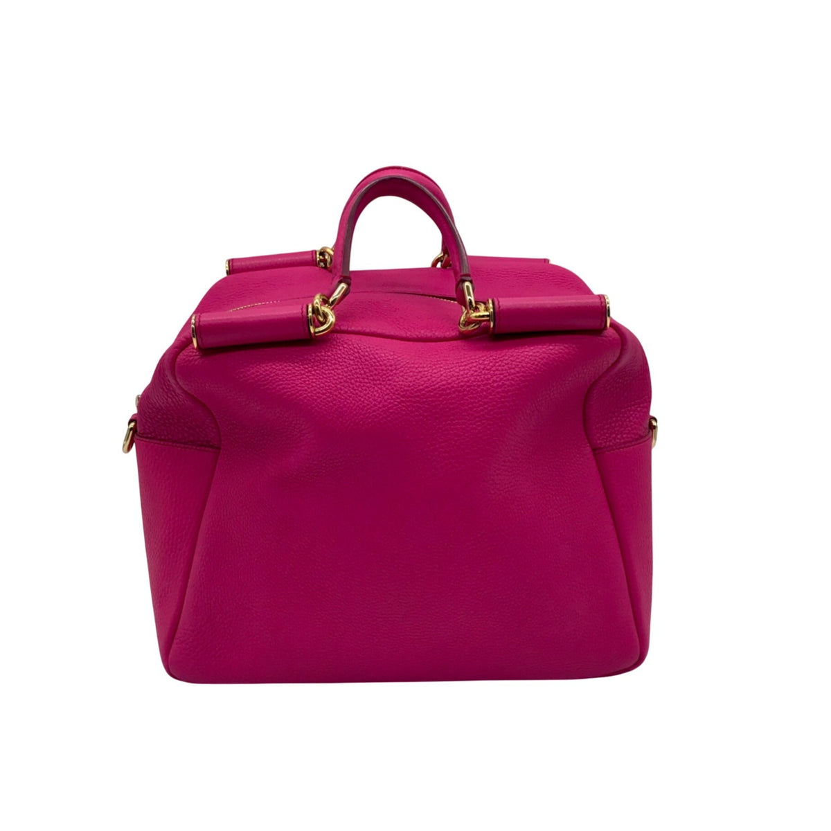 Dolce &amp; Gabbana Pink Pebbled Leather Satchel Bag