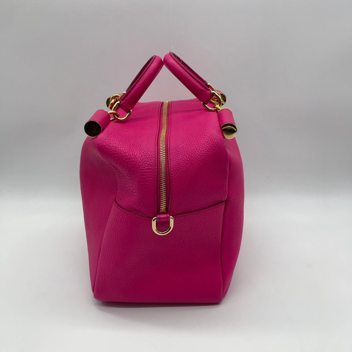 Dolce &amp; Gabbana Pink Pebbled Leather Satchel Bag
