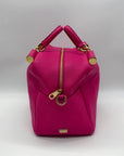 Dolce & Gabbana Pink Pebbled Leather Satchel Bag
