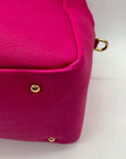 Dolce & Gabbana Pink Pebbled Leather Satchel Bag