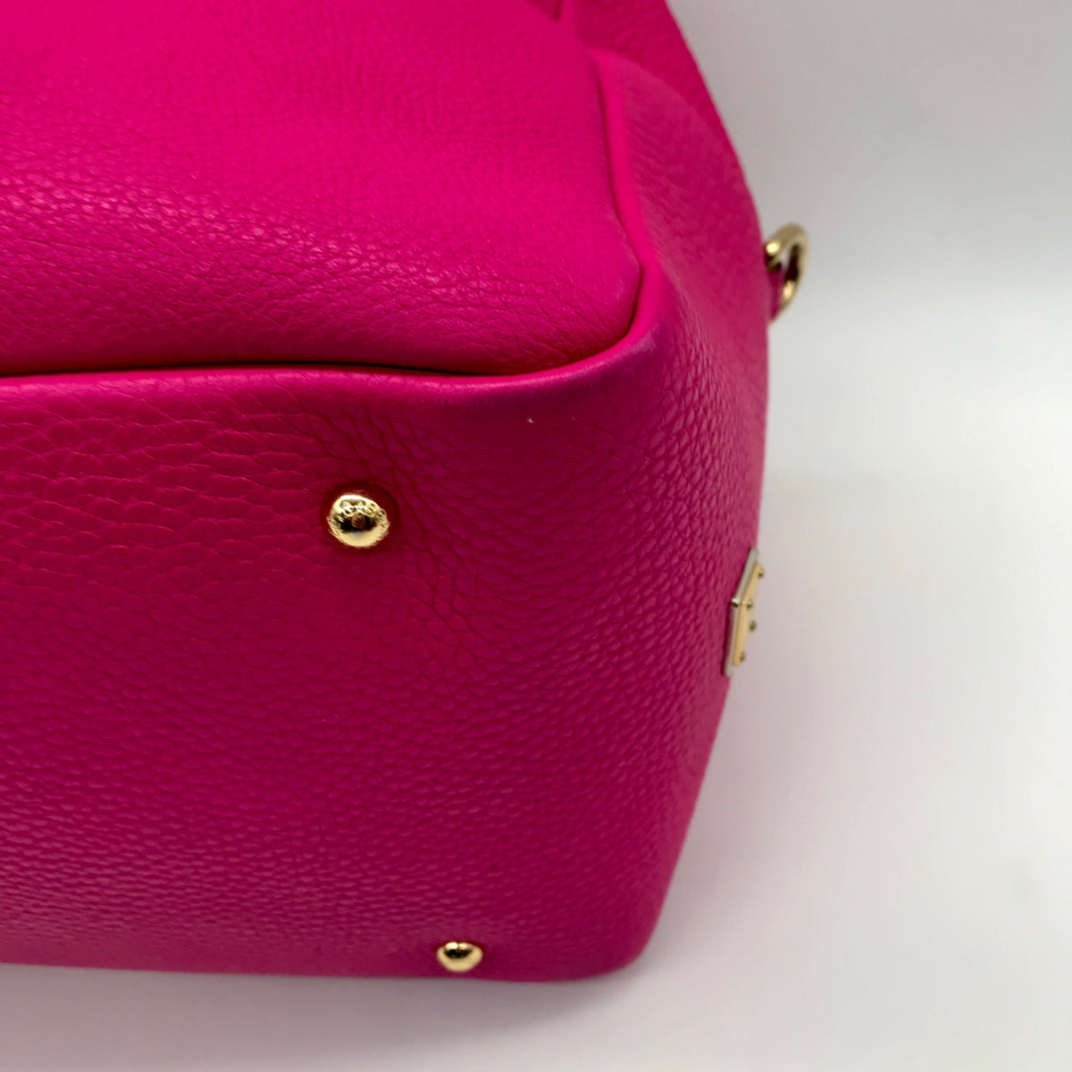 Dolce &amp; Gabbana Pink Pebbled Leather Satchel Bag