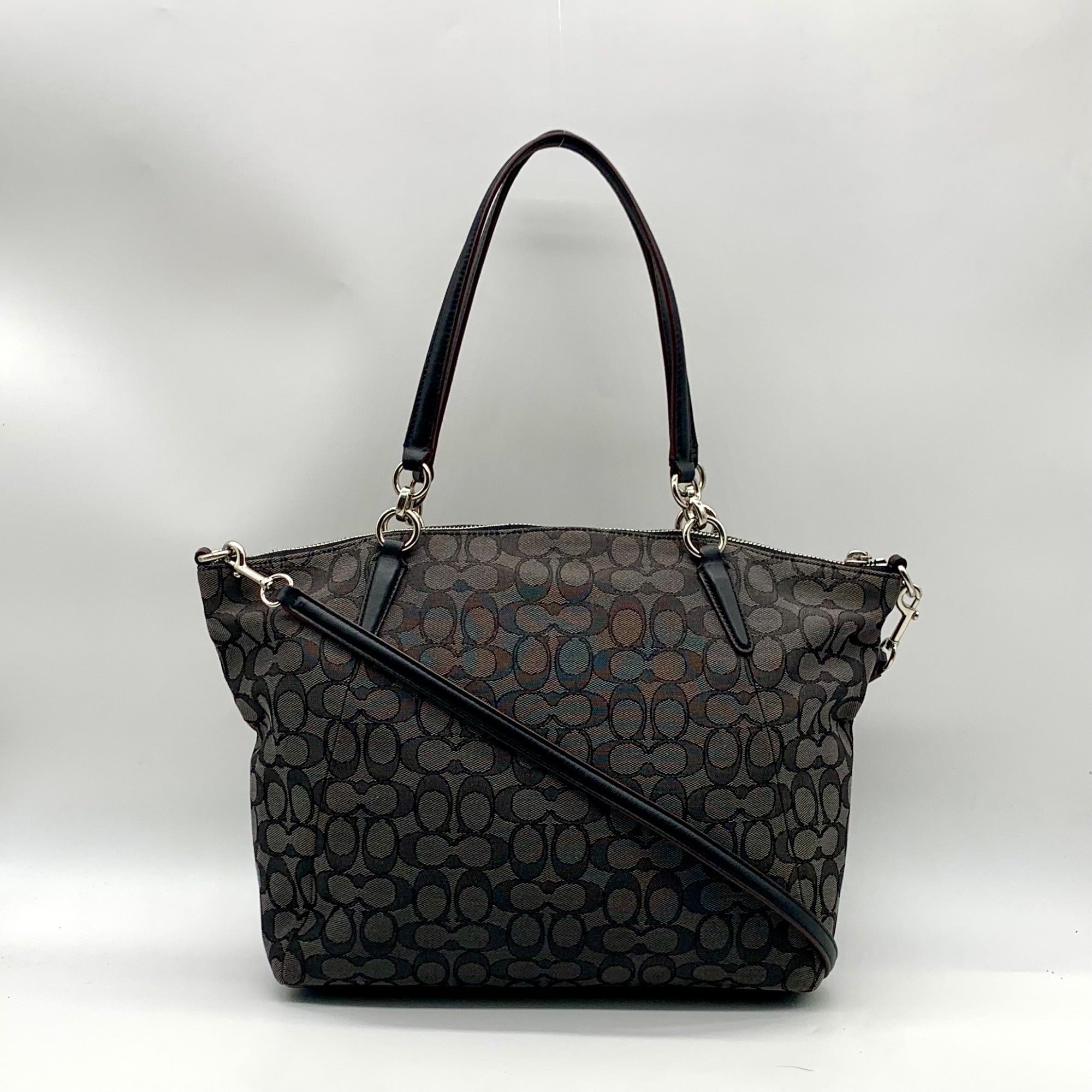 Coach Grey Signature Canvas Tote Bag