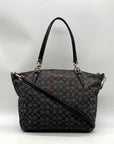 Coach Grey Signature Canvas Tote Bag