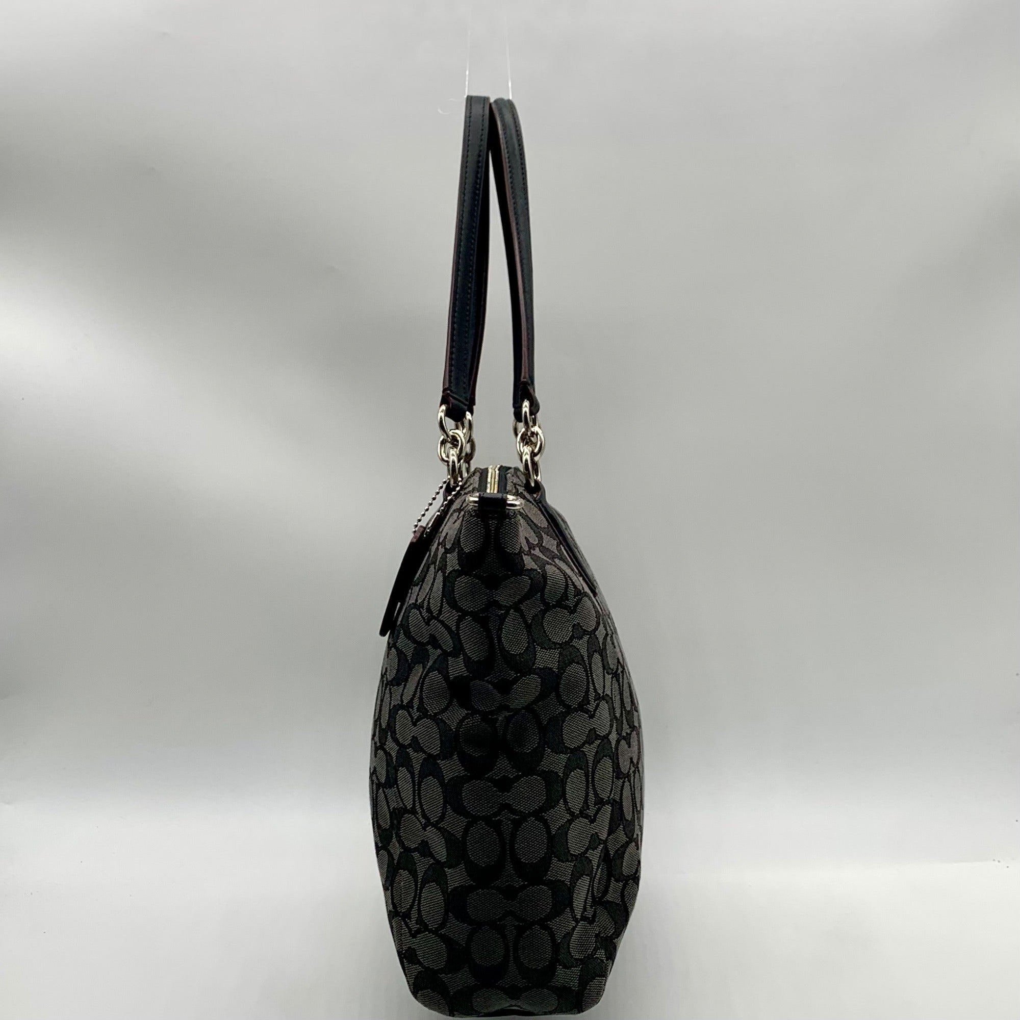 Coach Grey Signature Canvas Tote Bag