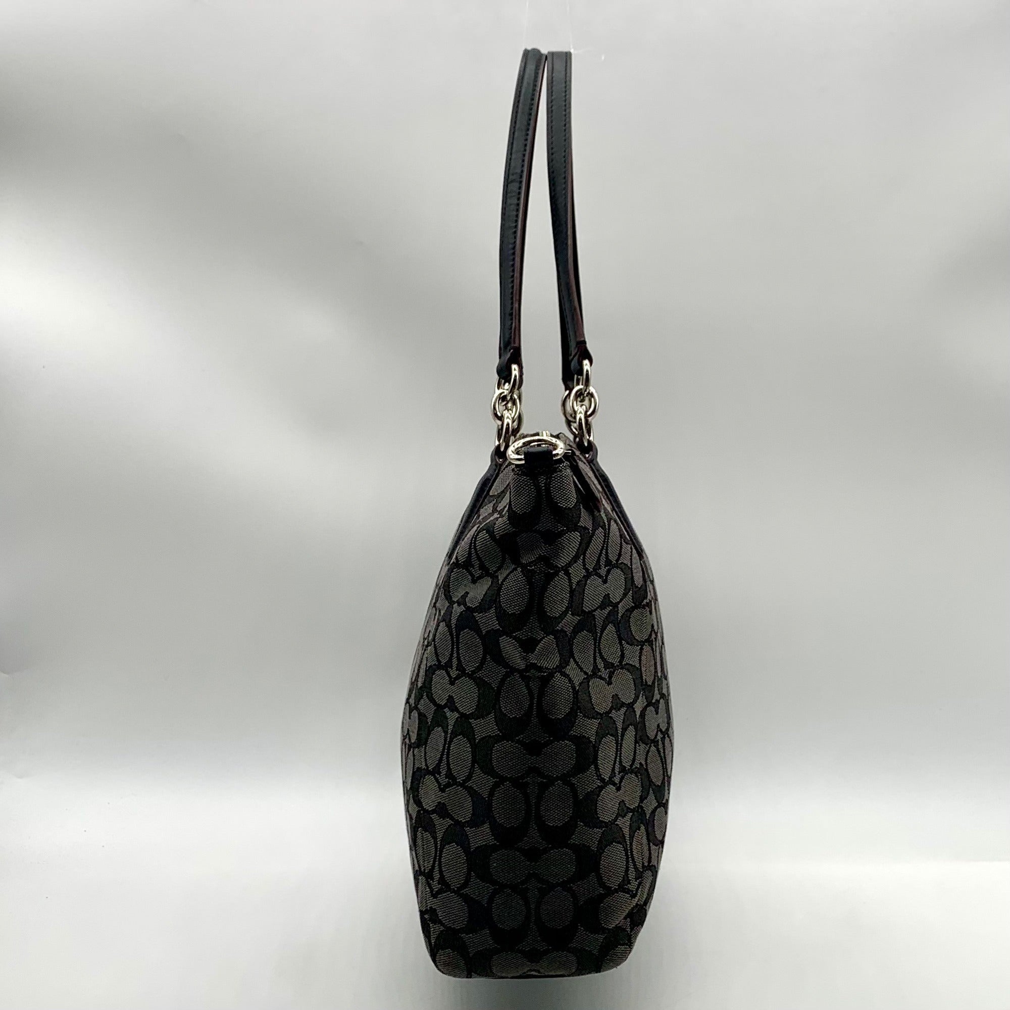 Coach Grey Signature Canvas Tote Bag