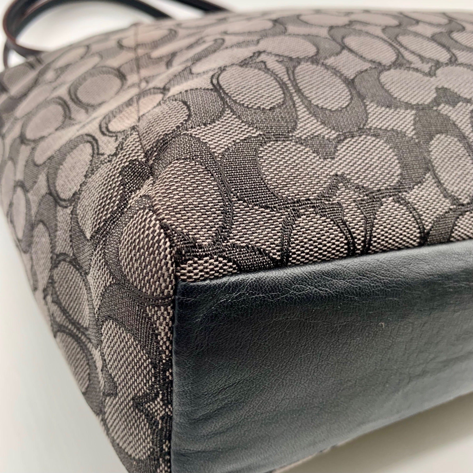 Coach Grey Signature Canvas Tote Bag