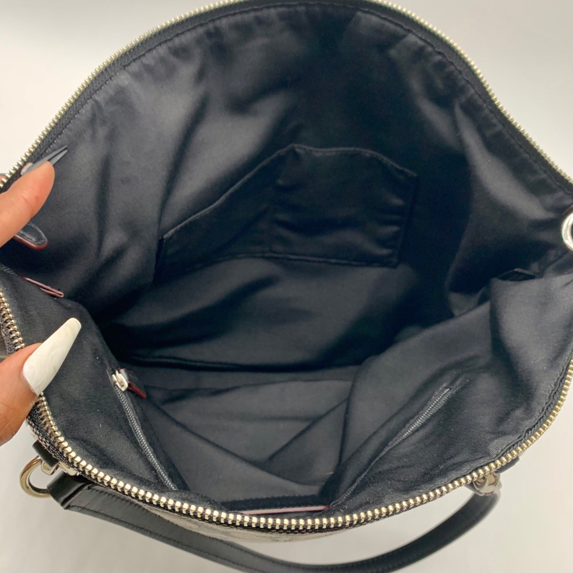 Coach Grey Signature Canvas Tote Bag