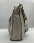 Diane von Furstenberg White Pebbled Leather Crossbody Bag