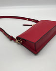 Michael Kors Empire Crimson Red Leather Convertible Crossbody - NWT