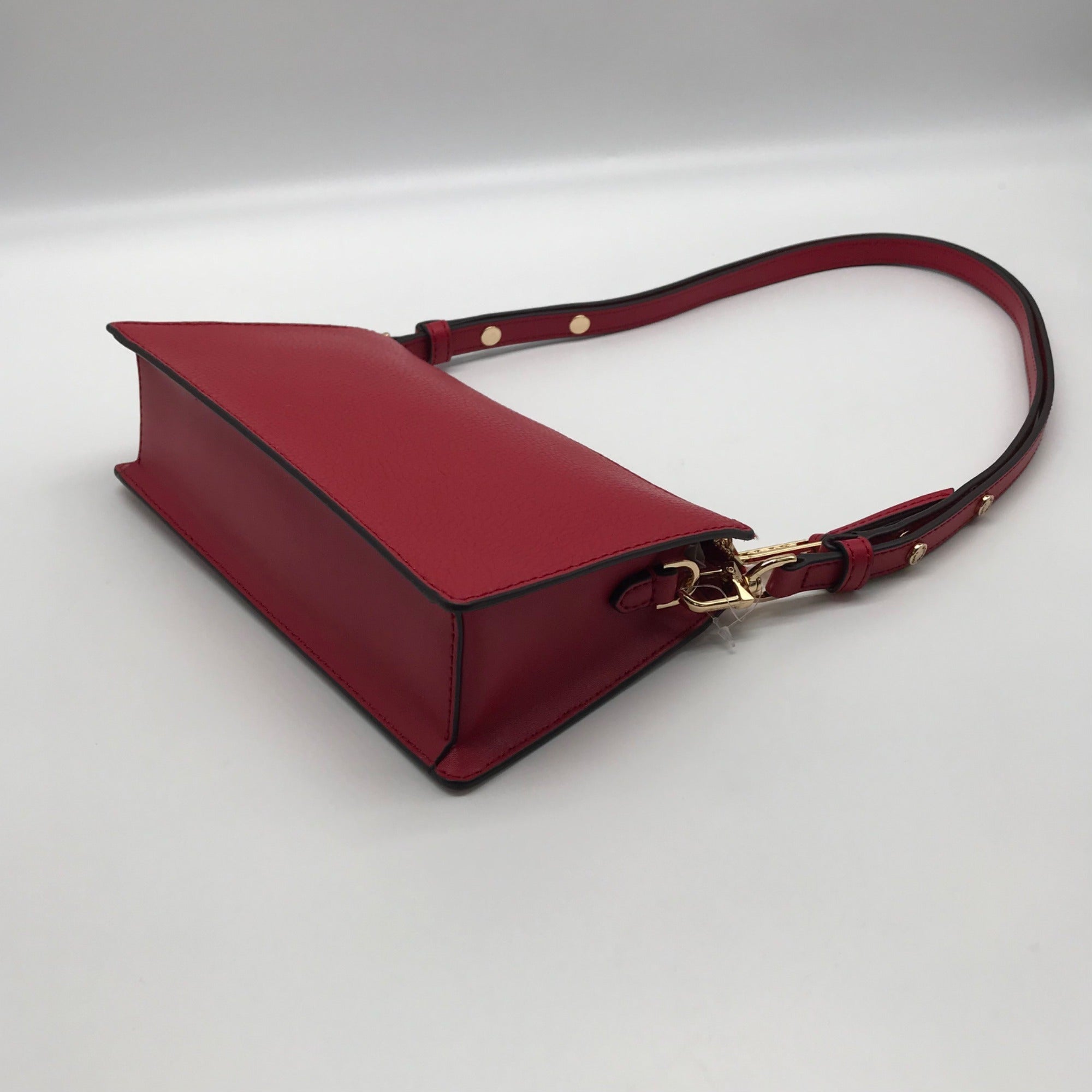 Michael Kors Empire Crimson Red Leather Convertible Crossbody - NWT