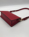 Michael Kors Empire Crimson Red Leather Convertible Crossbody - NWT