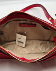 Michael Kors Empire Crimson Red Leather Convertible Crossbody - NWT