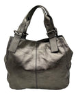 Maurizio Taiuti Grey Leather Handbag