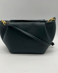 La Portegna Forest Green Leather Marta Wristlet