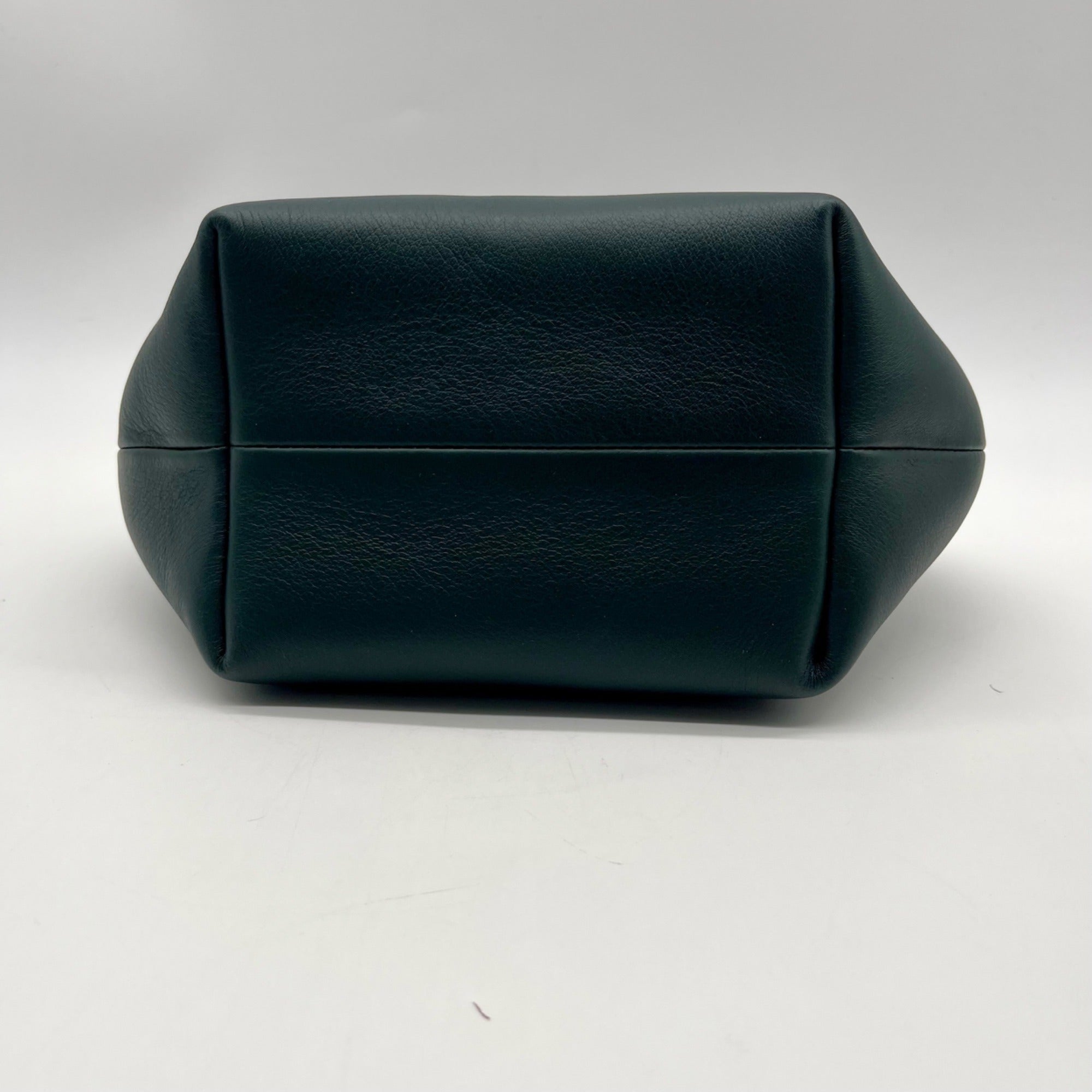 La Portegna Forest Green Leather Marta Wristlet