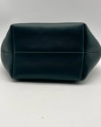 La Portegna Forest Green Leather Marta Wristlet