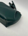 La Portegna Forest Green Leather Marta Wristlet