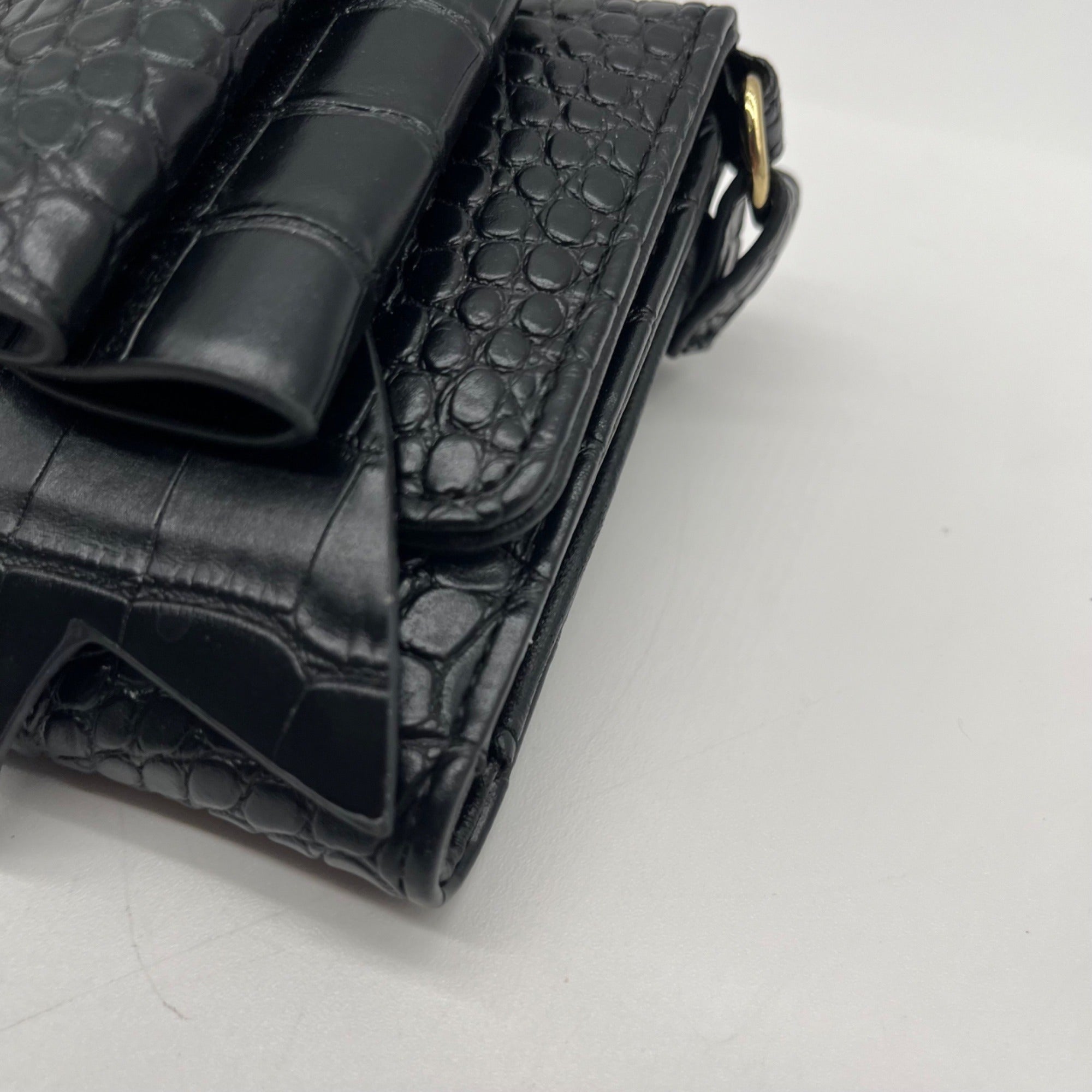 Betsey Johnson Black Faux Leather Wallet Crossbody