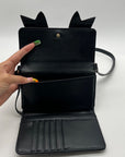Betsey Johnson Black Faux Leather Wallet Crossbody