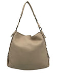 Cole Haan Cream Leather Studded Hobo Bag