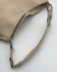 Cole Haan Cream Leather Studded Hobo Bag