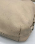 Cole Haan Cream Leather Studded Hobo Bag