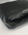 Michael Kors Black Leather Chandler Convertible Shoulder Bag.