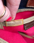 Dooney & Bourke Dark Blue Pebble Grain Tassel Tote