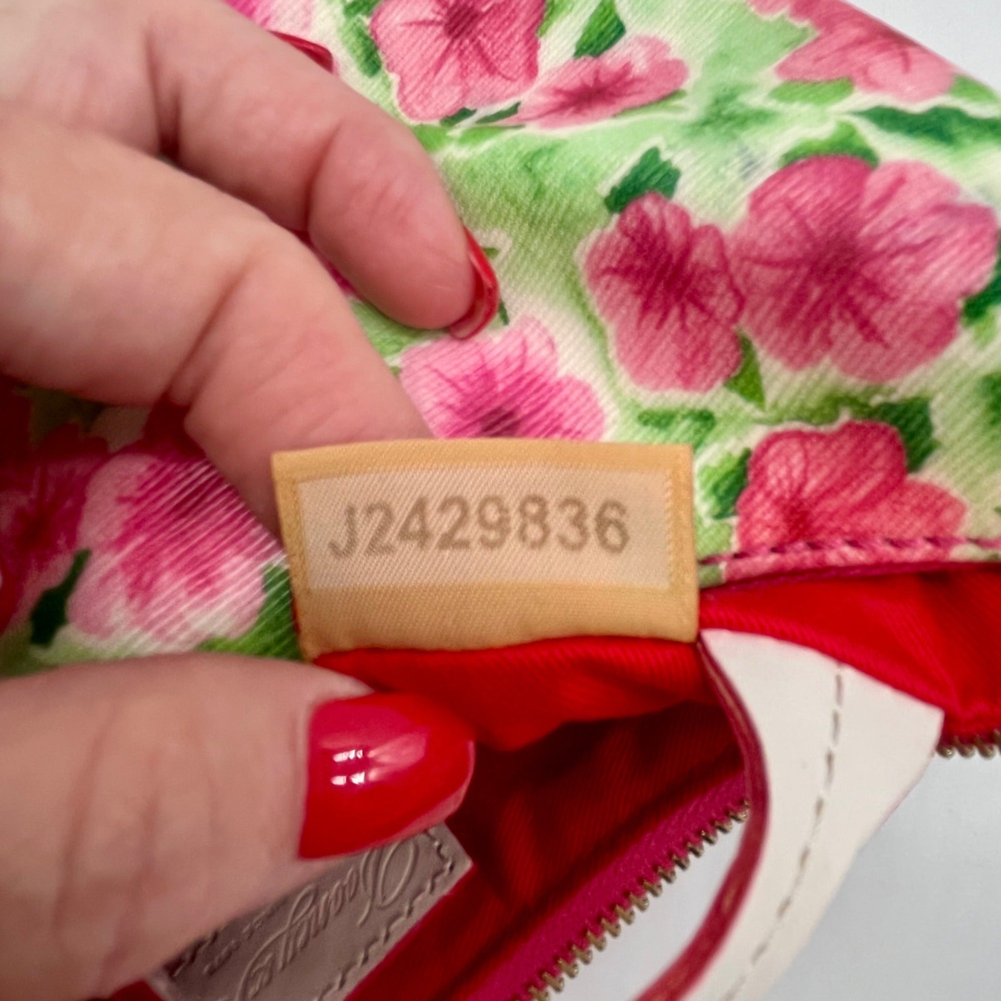 Dooney &amp; Bourke Vintage Pink Petunia Shoulder Bag