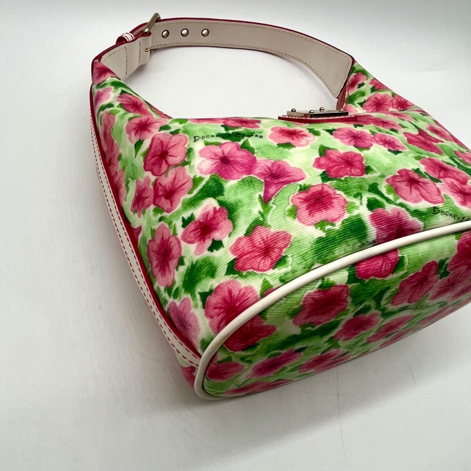 Dooney &amp; Bourke Vintage Pink Petunia Shoulder Bag
