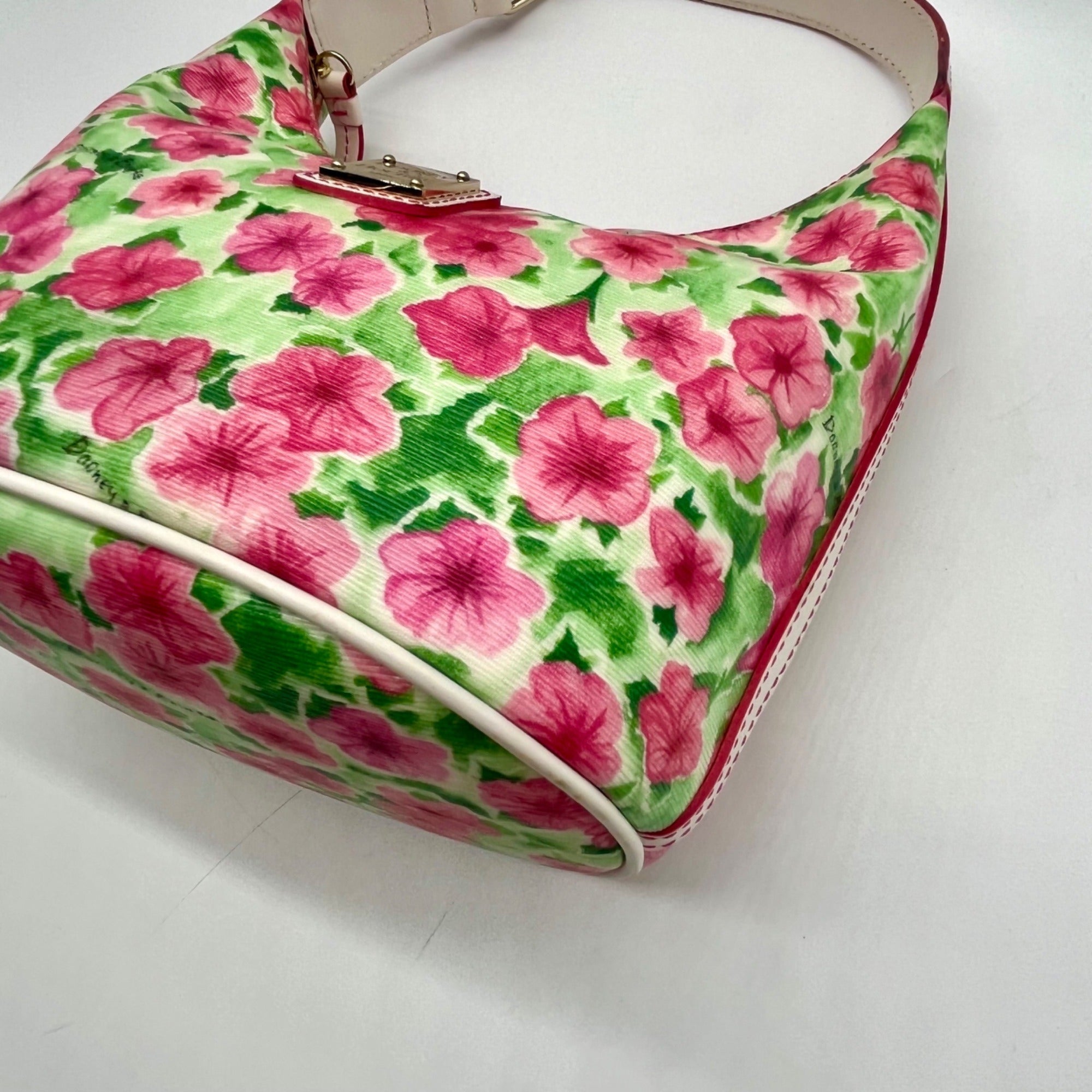 Dooney &amp; Bourke Vintage Pink Petunia Shoulder Bag