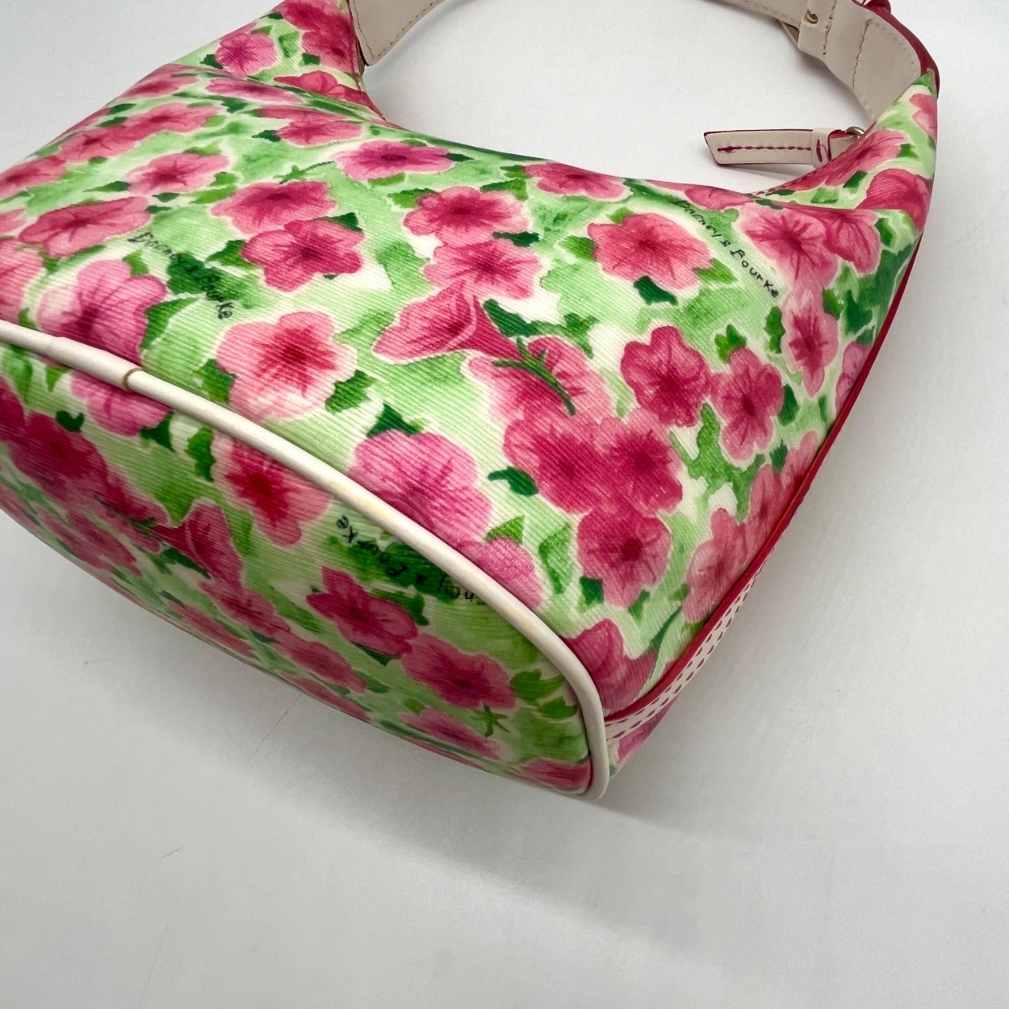Dooney &amp; Bourke Vintage Pink Petunia Shoulder Bag