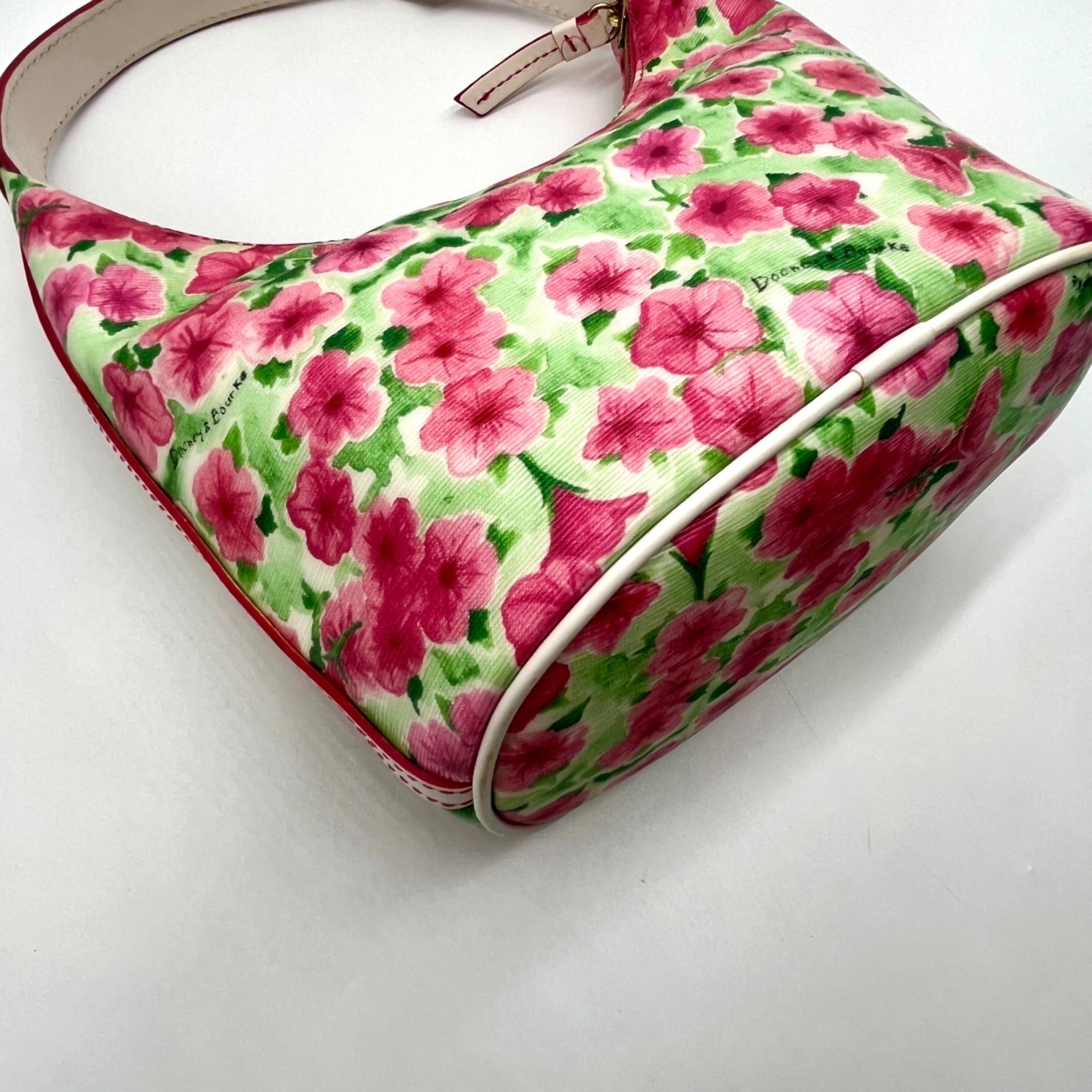 Dooney &amp; Bourke Vintage Pink Petunia Shoulder Bag