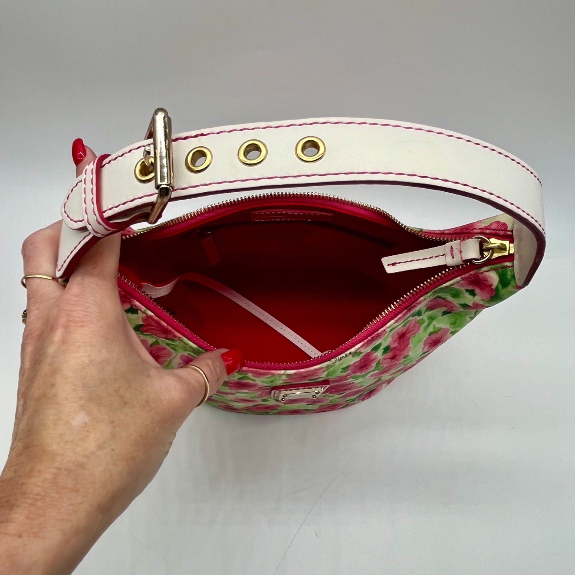 Dooney &amp; Bourke Vintage Pink Petunia Shoulder Bag