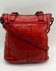 Ashwood Heritage Vintage-Wash Red Leather Shoulder Bag