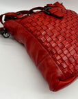 Ashwood Heritage Vintage-Wash Red Leather Shoulder Bag