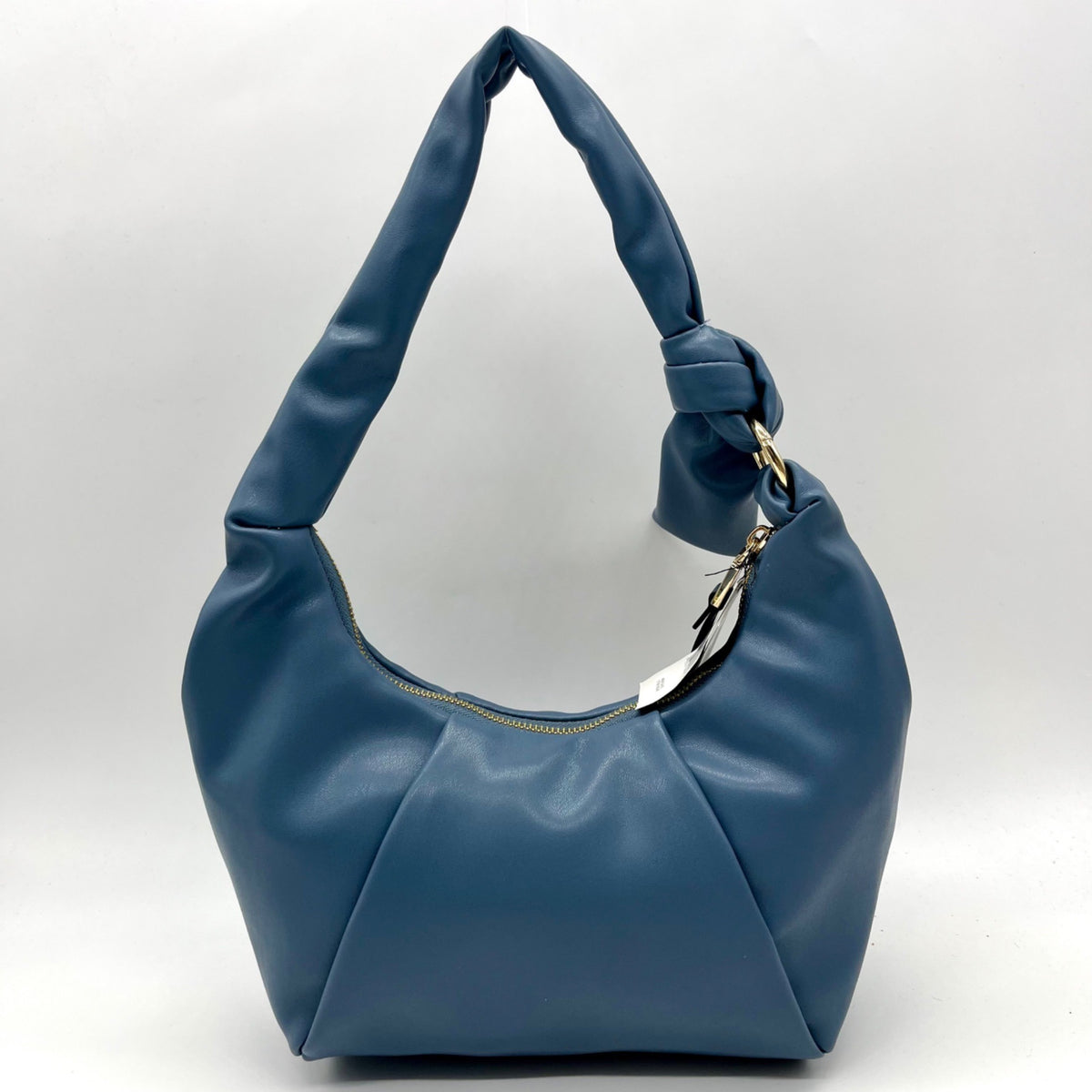 Nine West Dusty Blue Faux Leather Hobo-Style Shoulder Bag