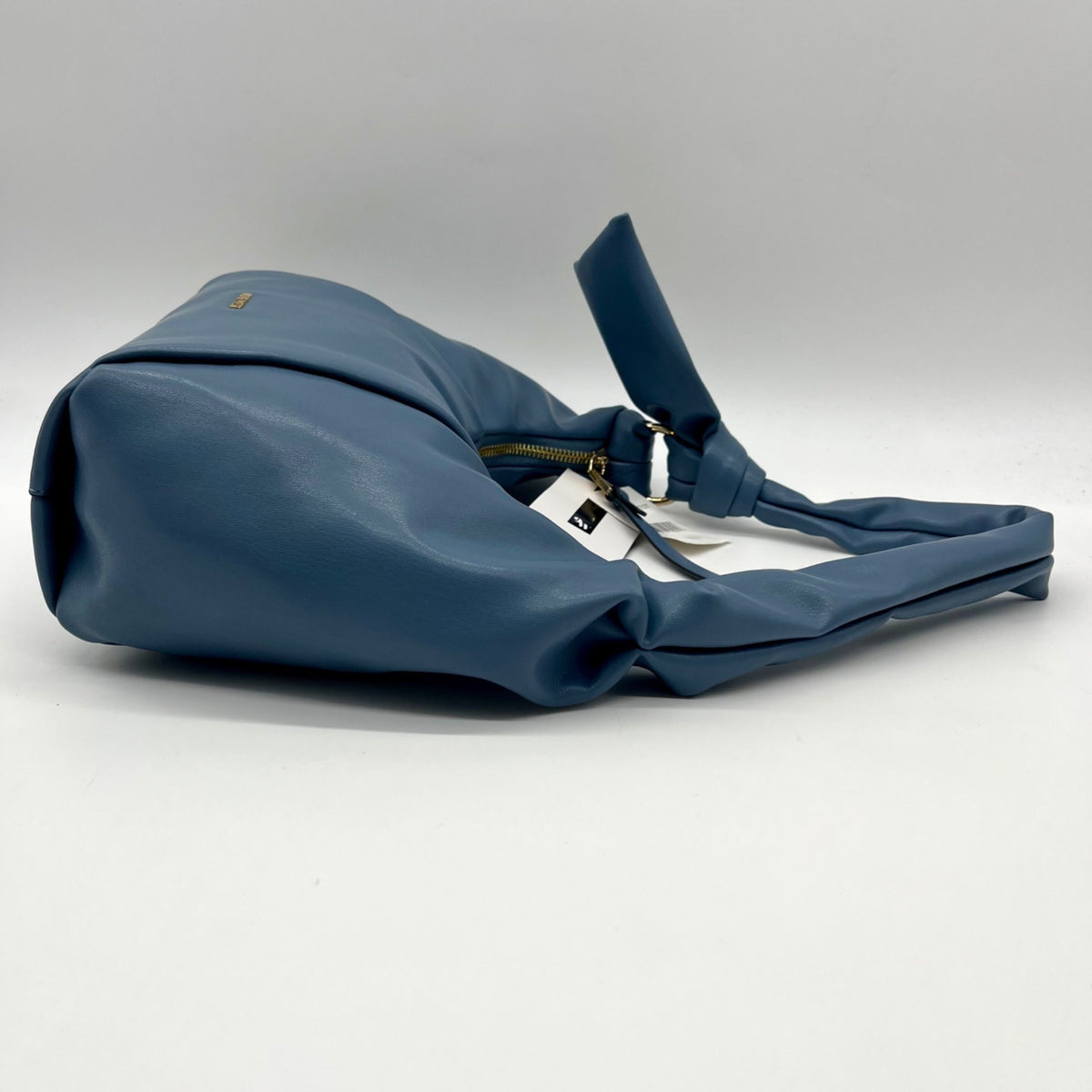 Nine West Dusty Blue Faux Leather Hobo-Style Shoulder Bag