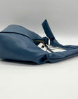 Nine West Dusty Blue Faux Leather Hobo-Style Shoulder Bag