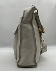 Diane Von Furstenburg White Pebbled Leather Crossbody Bag