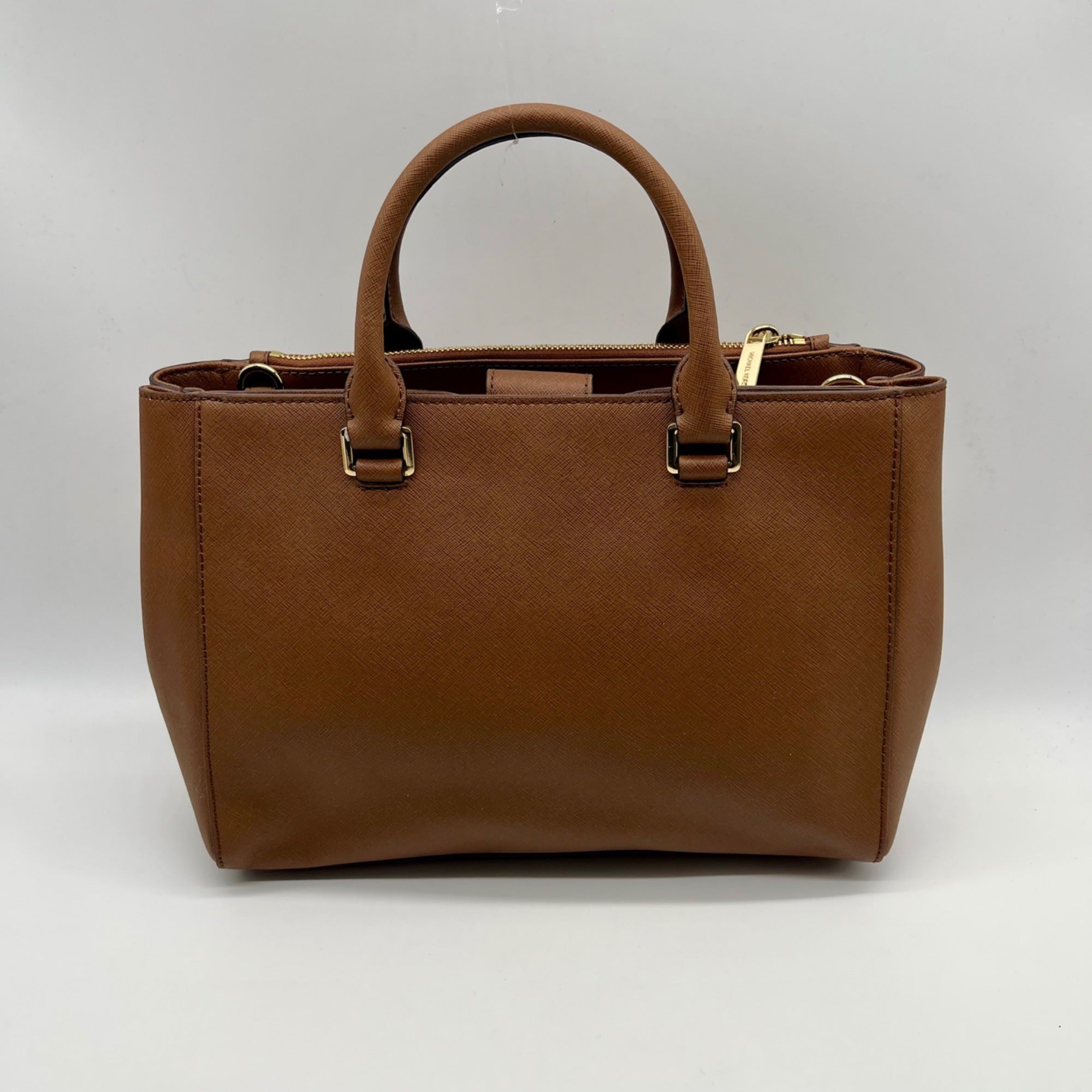 Michael Kors Brown Saffiano Leather Savannah Tote Bag