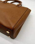 Michael Kors Brown Saffiano Leather Savannah Tote Bag