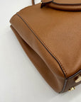 Michael Kors Brown Saffiano Leather Savannah Tote Bag