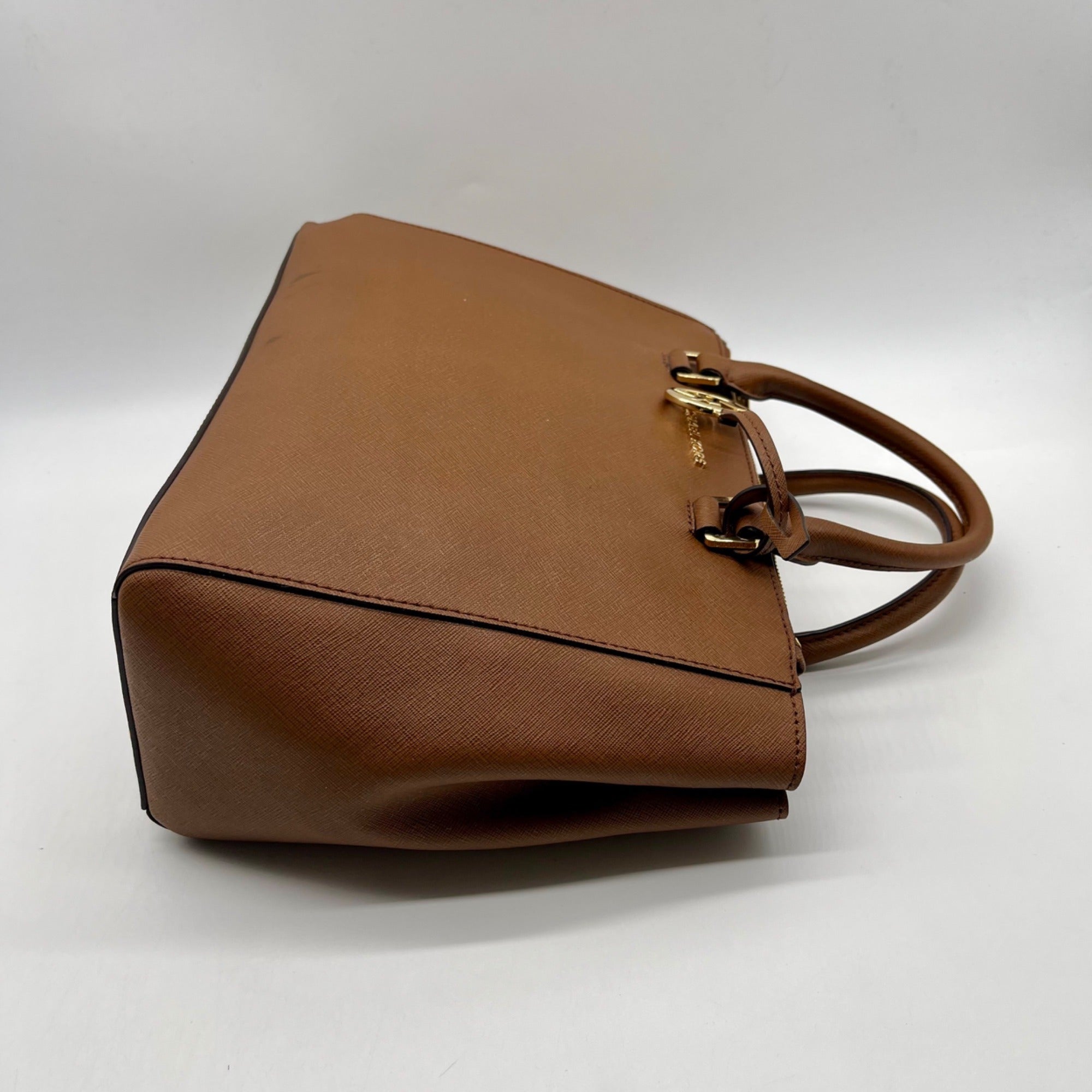 Michael Kors Brown Saffiano Leather Savannah Tote Bag