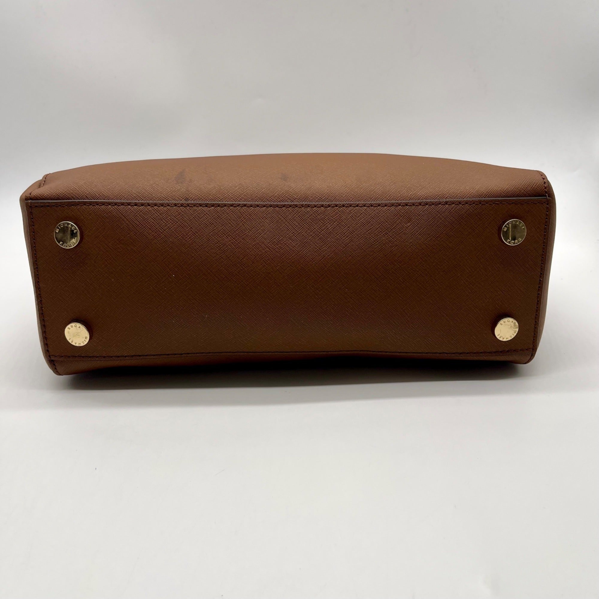 Michael Kors Brown Saffiano Leather Savannah Tote Bag