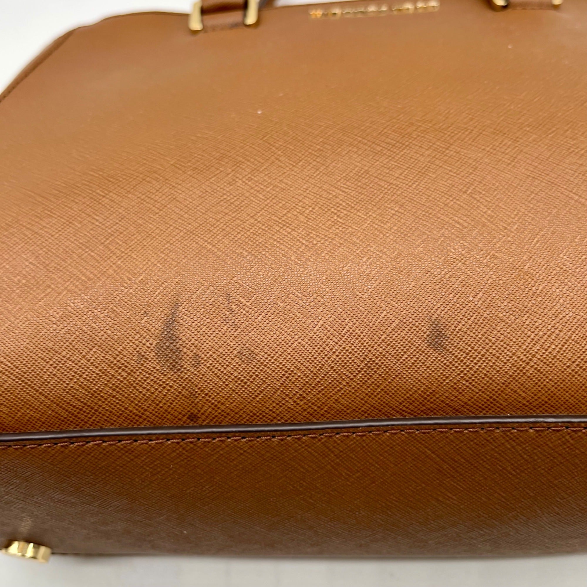 Michael Kors Brown Saffiano Leather Savannah Tote Bag