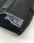 Tory Burch Black Nylon And Patent Leather Ella Tote Bag